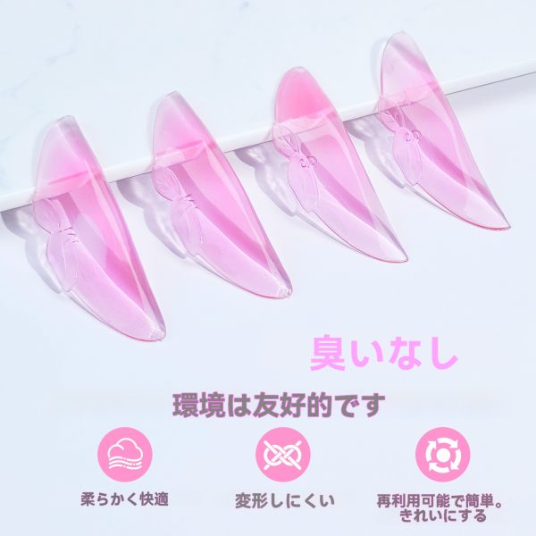 ラッシュリフトロッド、自粘着性の超柔らかいラッシュリフトパッド（NO.1パーマ用、まつげを柔らかくするため、ピンクピーチ）