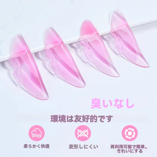 ラッシュリフトロッド、自粘着性の超柔らかいラッシュリフトパッド（NO.1パーマ用、まつげを柔らかくするため、ピンクピーチ）